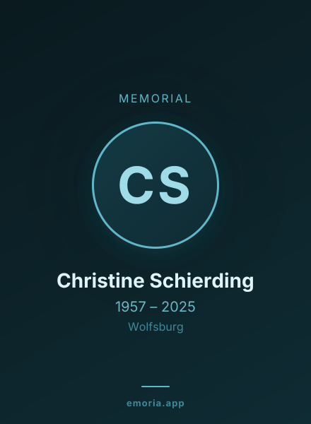 Memorial portrait of Christine Schierding