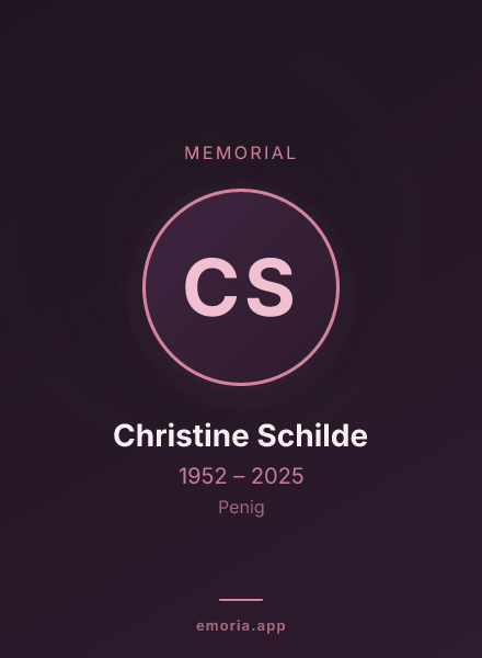 Memorial portrait of Christine Schilde