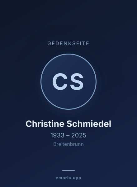 Gedenkportrait von Christine Schmiedel
