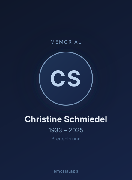 Memorial portrait of Christine Schmiedel
