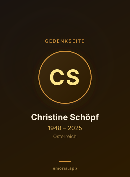 Gedenkportrait von Christine Schöpf
