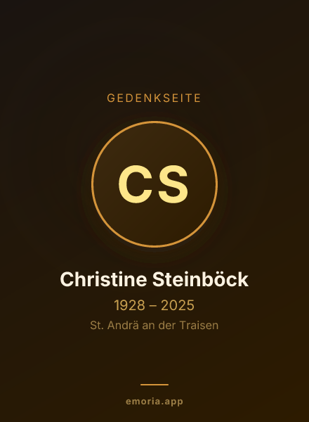 Gedenkportrait von Christine Steinböck