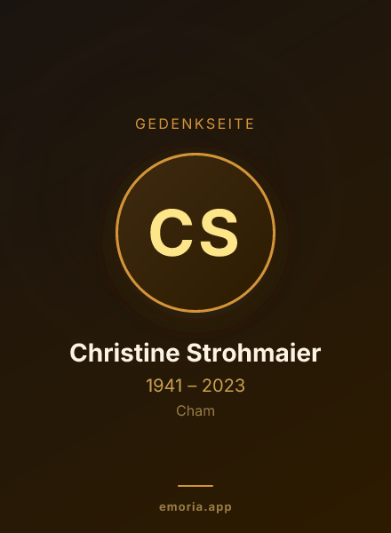 Gedenkportrait von Christine Strohmaier