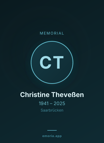 Memorial portrait of Christine Theveßen