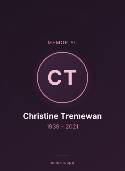 Memorial portrait of Christine Tremewan