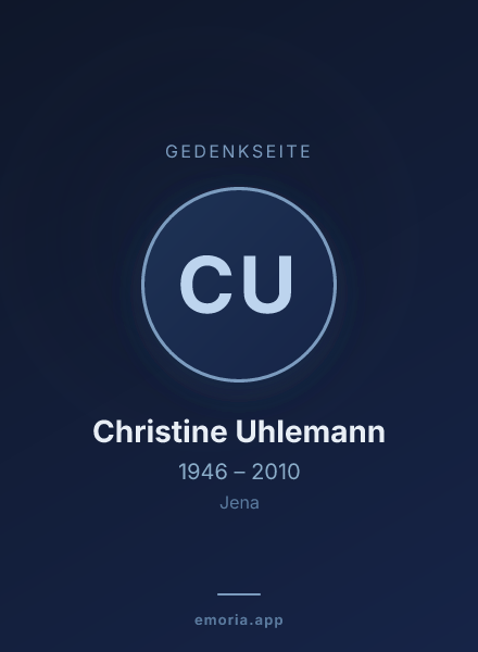 Gedenkportrait von Christine Uhlemann