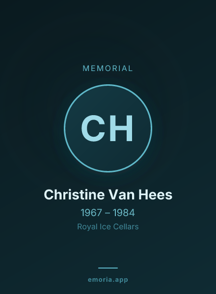 Memorial portrait of Christine Van Hees