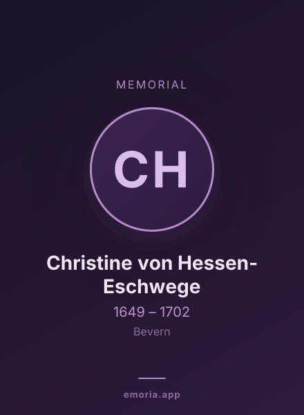 Memorial portrait of Christine von Hessen-Eschwege