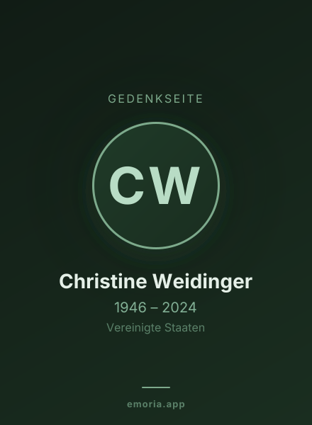 Gedenkportrait von Christine Weidinger