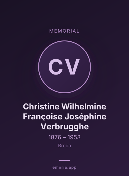 Memorial portrait of Christine Wilhelmine Françoise Joséphine Verbrugghe