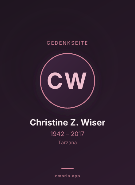 Gedenkportrait von Christine Z. Wiser