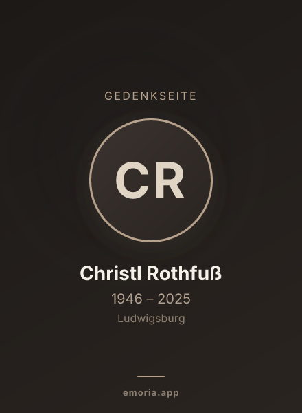 Gedenkportrait von Christl Rothfuß