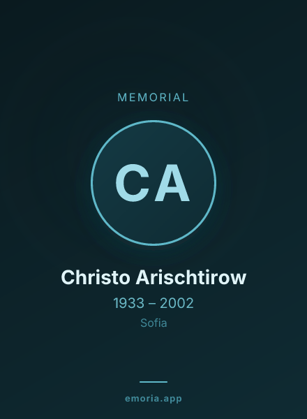 Memorial portrait of Christo Arischtirow