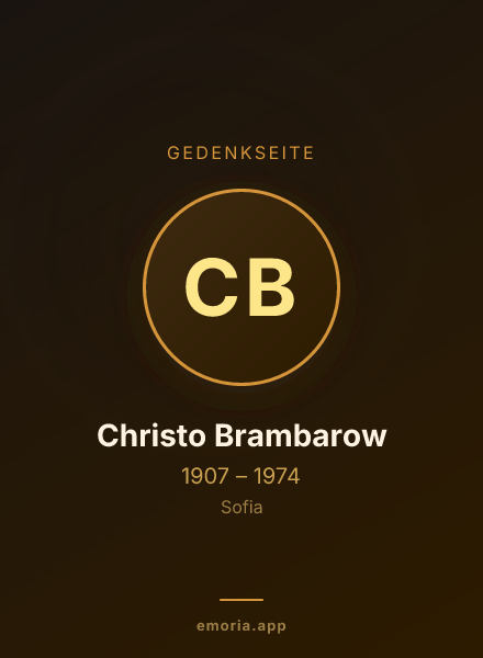 Gedenkportrait von Christo Brambarow