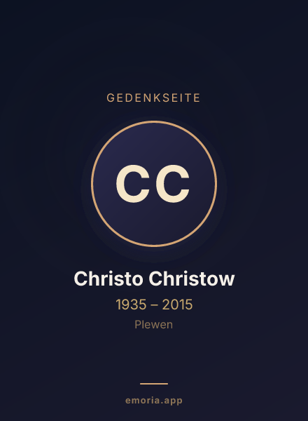 Gedenkportrait von Christo Christow