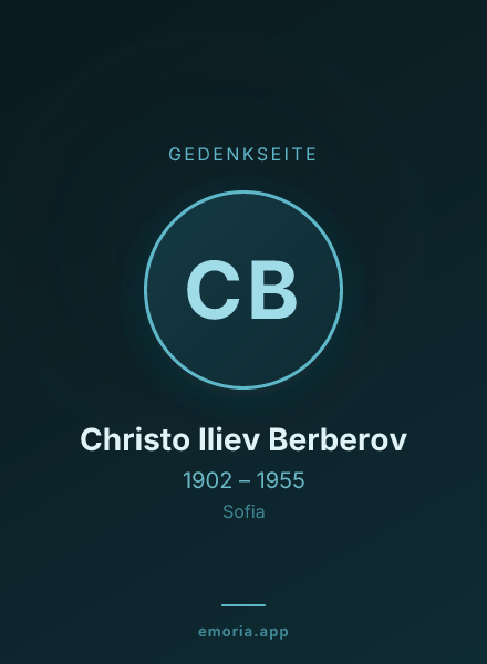 Gedenkportrait von Christo Iliev Berberov