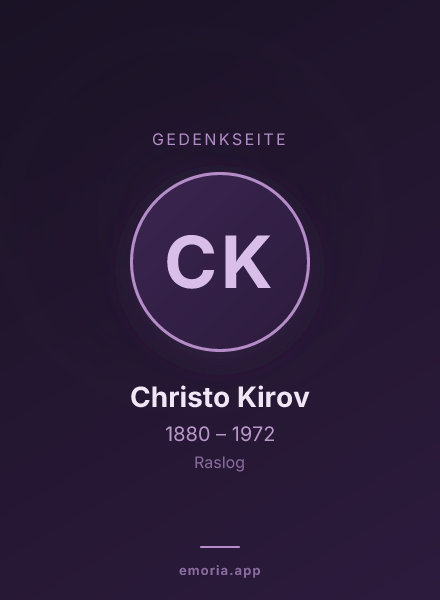 Gedenkportrait von Christo Kirov