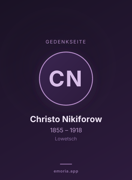 Gedenkportrait von Christo Nikiforow