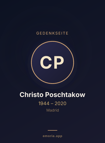 Gedenkportrait von Christo Poschtakow