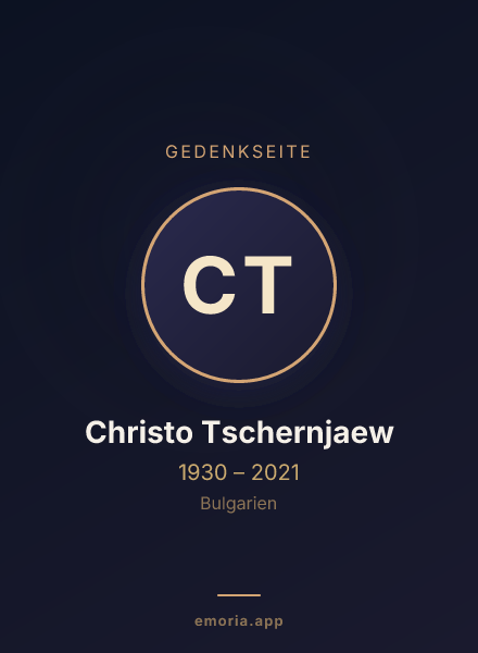 Gedenkportrait von Christo Tschernjaew