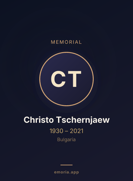 Memorial portrait of Christo Tschernjaew