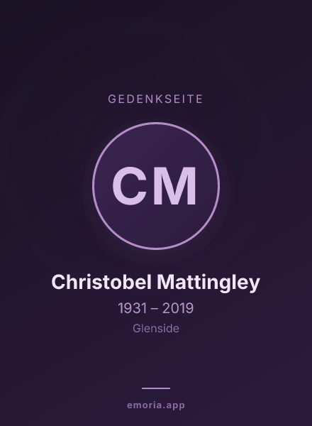 Gedenkportrait von Christobel Mattingley