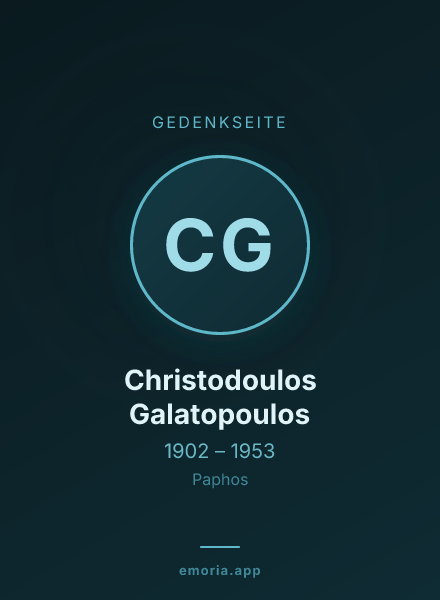 Gedenkportrait von Christodoulos Galatopoulos