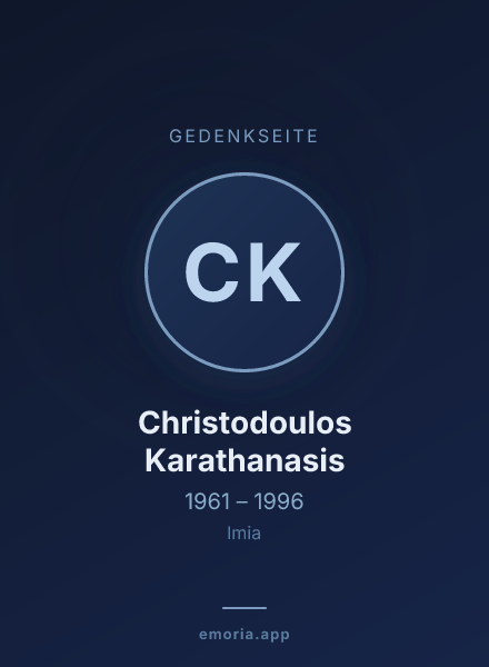 Gedenkportrait von Christodoulos Karathanasis