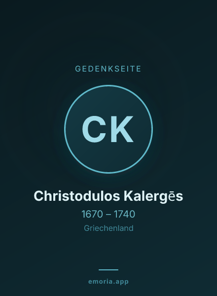 Gedenkportrait von Christodulos Kalergēs