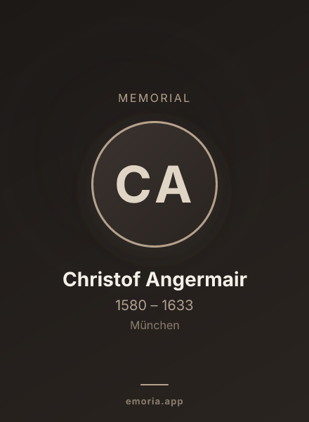 Memorial portrait of Christof Angermair