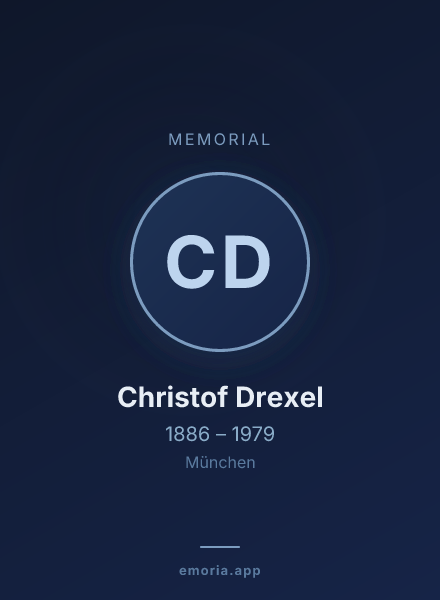 Memorial portrait of Christof Drexel
