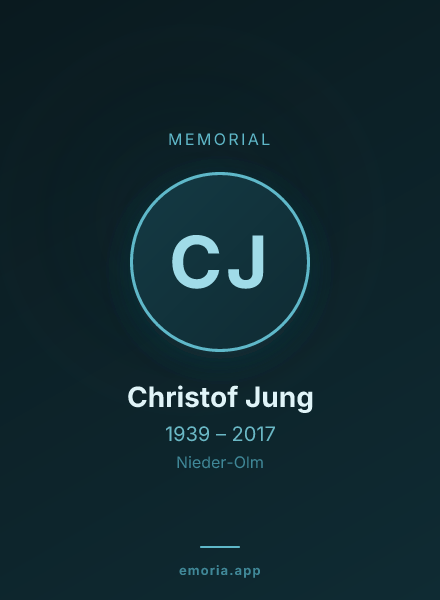 Memorial portrait of Christof Jung