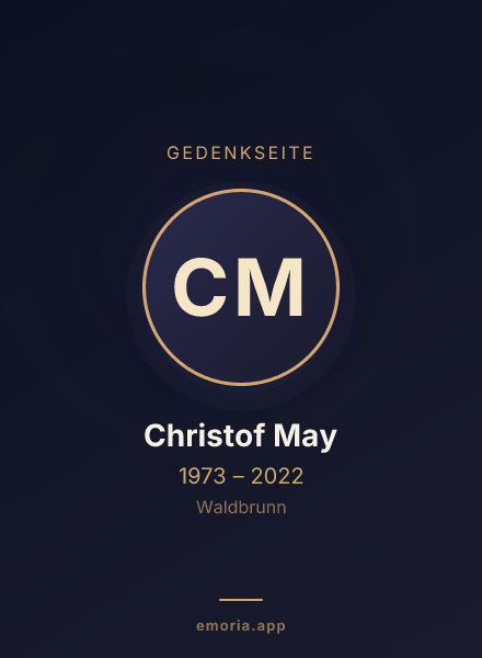 Gedenkportrait von Christof May