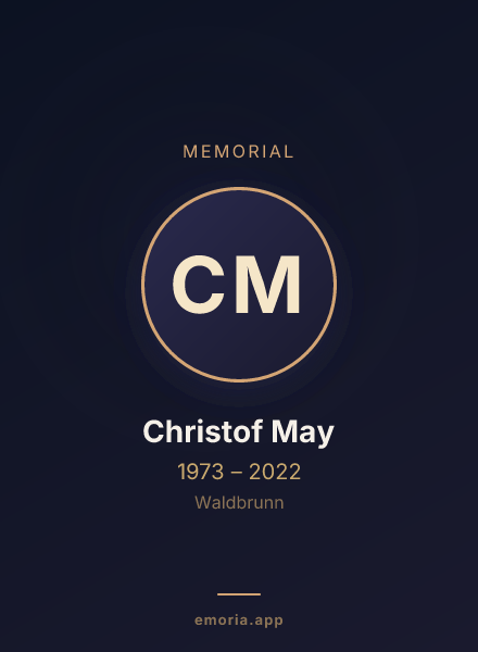 Memorial portrait of Christof May
