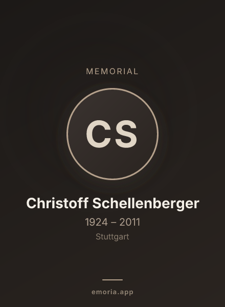 Memorial portrait of Christoff Schellenberger