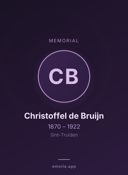 Memorial portrait of Christoffel de Bruijn