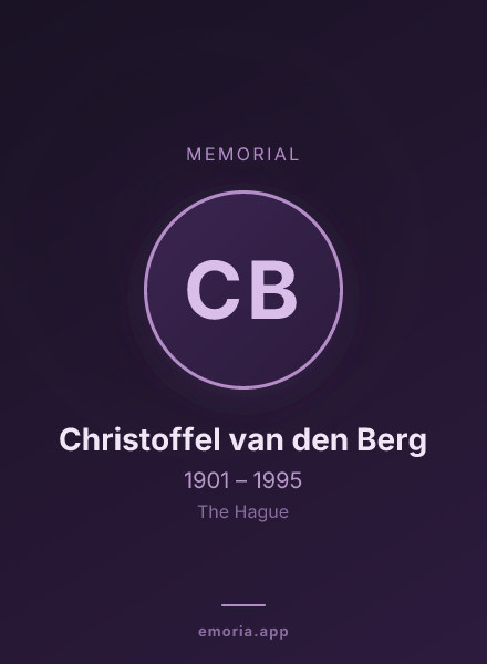 Memorial portrait of Christoffel van den Berg