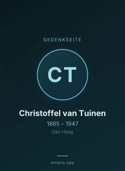 Gedenkportrait von Christoffel van Tuinen