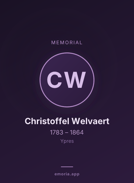 Memorial portrait of Christoffel Welvaert