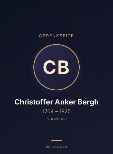 Gedenkportrait von Christoffer Anker Bergh