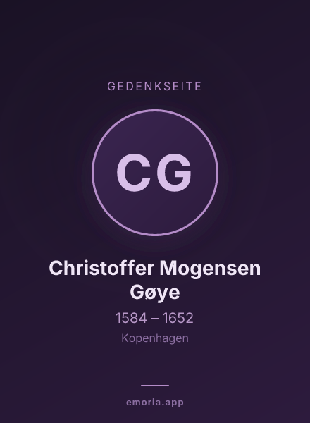 Gedenkportrait von Christoffer Mogensen Gøye