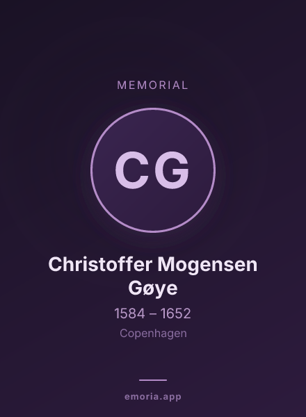 Memorial portrait of Christoffer Mogensen Gøye
