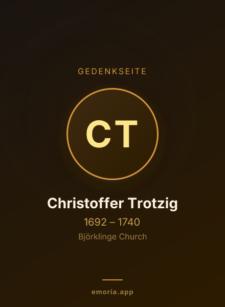 Gedenkportrait von Christoffer Trotzig