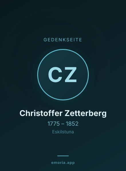 Gedenkportrait von Christoffer Zetterberg