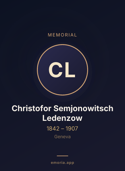 Memorial portrait of Christofor Semjonowitsch Ledenzow