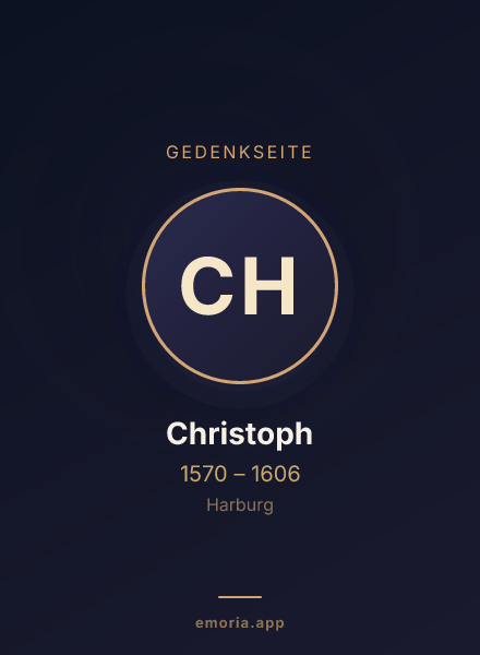 Gedenkportrait von Christoph
