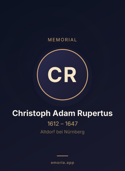 Memorial portrait of Christoph Adam Rupertus