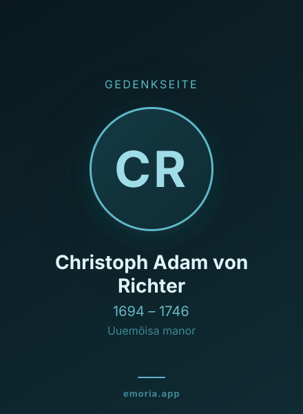 Gedenkportrait von Christoph Adam von Richter