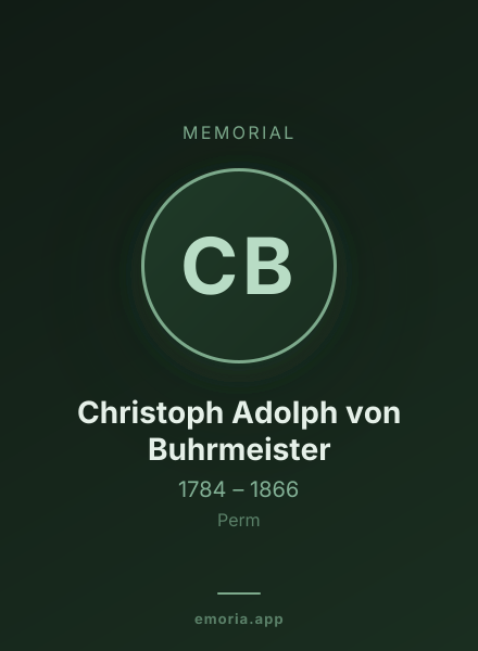 Memorial portrait of Christoph Adolph von Buhrmeister