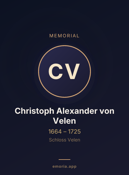 Memorial portrait of Christoph Alexander von Velen
